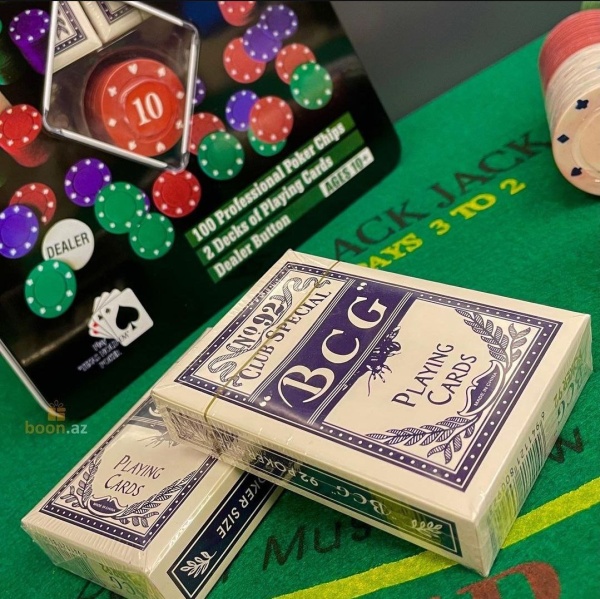 Покерный набор 100 фишек с номиналом